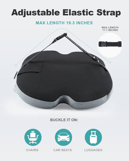 Vibrating Lumbar Support Pillow for Office Chair and Car Couch Sleeping Bed Recliner Plane, Perfectly Balanced Memory Foam with Vibrating Motors for Back Pain Relief