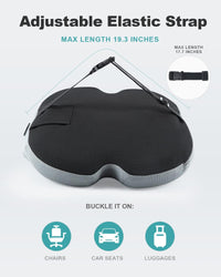 Vibrating Lumbar Support Pillow for Office Chair and Car Couch Sleeping Bed Recliner Plane, Perfectly Balanced Memory Foam with Vibrating Motors for Back Pain Relief