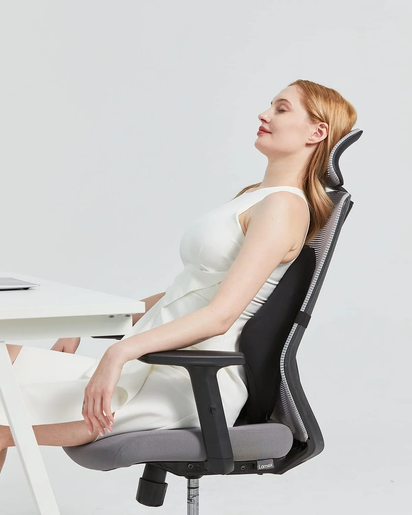 Vibrating Lumbar Support Pillow for Office Chair and Car Couch Sleeping Bed Recliner Plane, Perfectly Balanced Memory Foam with Vibrating Motors for Back Pain Relief