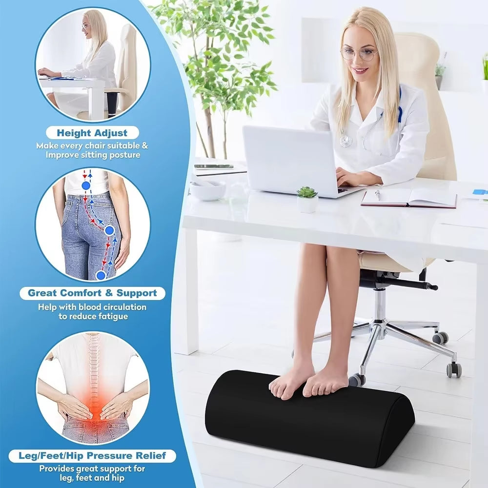 Comfort Foot Rest under Desk, Leg Support Stool, Ergonomic Foot Rest for Home Office, Work, Gaming Accessories, Leg Pain Relief